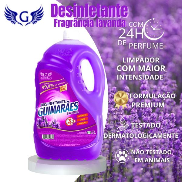 Imagem de Desinfetante Lavanda Profissional Premium 3 em 1 Mata 99% Das Bactérias 5L - Guimarães