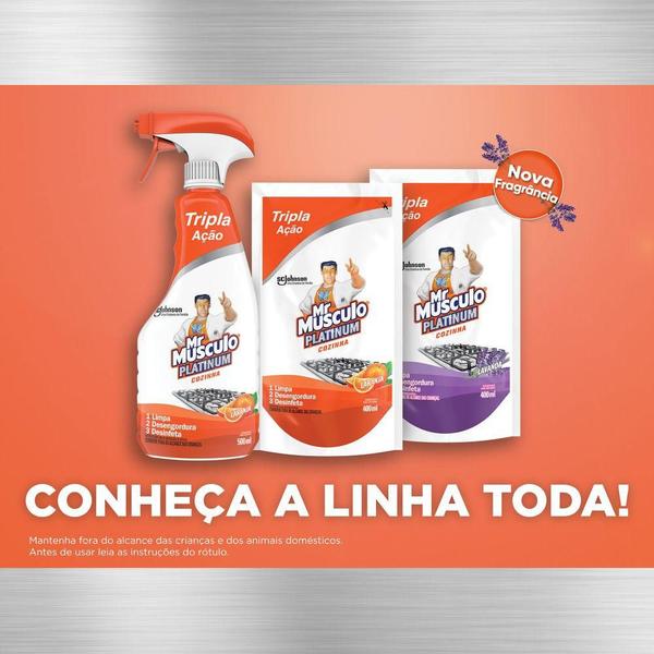 Imagem de Desinfetante para Uso Geral Mr Músculo Tripla Ação Laranja Platinum 400ml