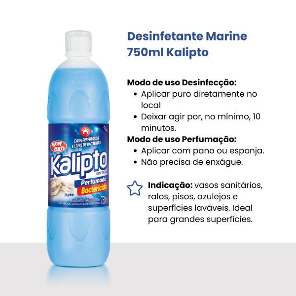 Imagem de Desinfetante Perfumado Antibac Marine Kalipto Bombril 750Ml