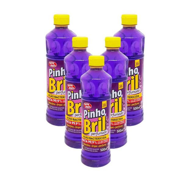 Imagem de Desinfetante Pinho Bril Lavanda 500Ml Kit 12