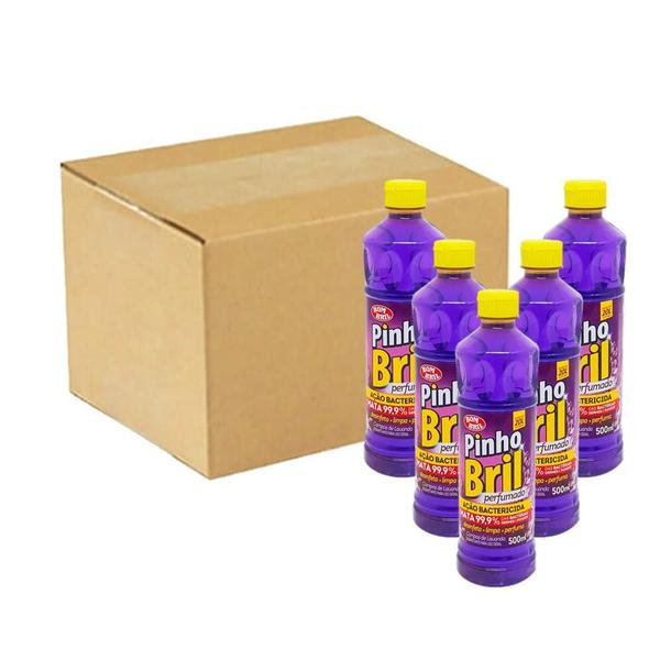 Imagem de Desinfetante Pinho Bril Lavanda 500Ml Kit 12