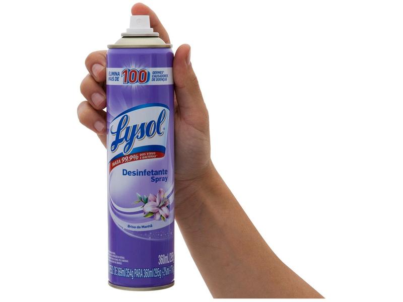 Desinfetante Spray Lysol Brisa da Manhã 360ml Imagem de Desinfetante Spray Lysol Brisa da Manhã 360ml