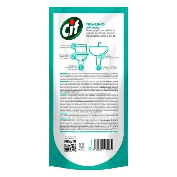 Imagem de Desinfetante Uso Geral Cif Tira Limo 450Ml - Refil - Kit 3