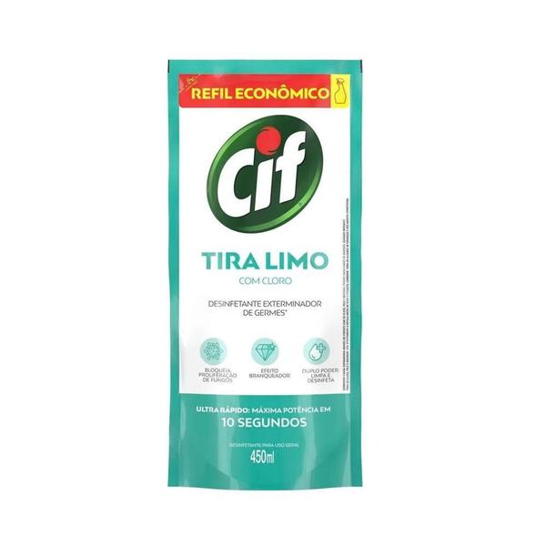 Imagem de Desinfetante Uso Geral Cif Tira Limo 450Ml - Refil