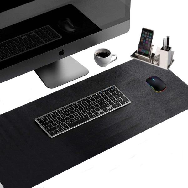 Imagem de Desk Pad 160x40 p/ Computador Notebook em Couro + porta copo