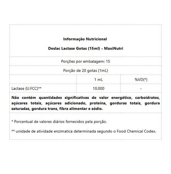 Imagem de Deslac Lactase Gotas (15ml) - Padrão: Único