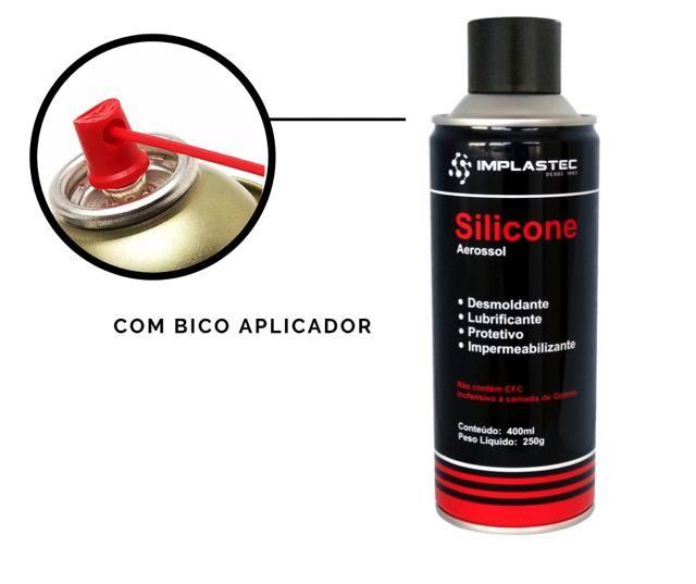 Imagem de Desmoldante com Silicone para moldes de injeção plástica Alto poder de desmoldagem lata 400ml/250g Caixa com 12 Unidades 