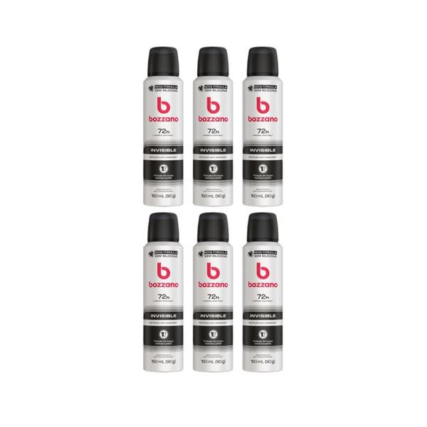 Imagem de Desodorante Aero Bozzano 150ml Invisible - Kit C/ 6un