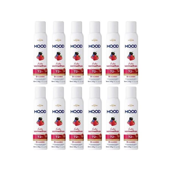 Imagem de Desodorante Aero Mood 150Ml Frutas Vermelhas - Kit C/12Un