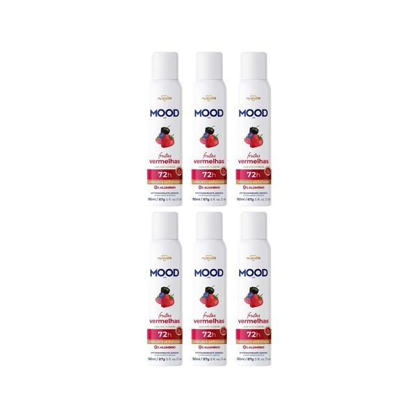 Imagem de Desodorante Aero Mood 150ml Frutas Vermelhas - Kit C/6un