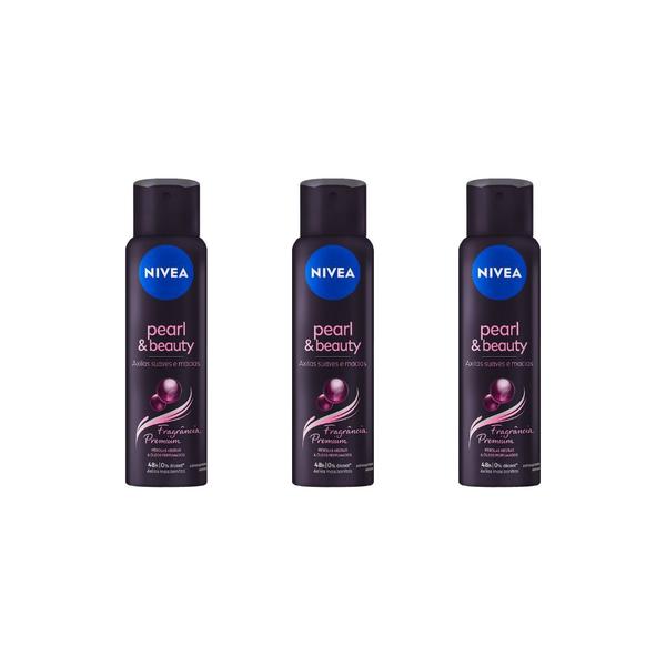 Imagem de Desodorante Aero Nivea 150ml Fem Pearl Beauty Pl-Kit C/3un