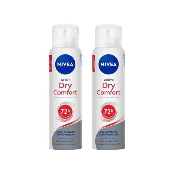 Imagem de Desodorante Aero Nivea 200Ml Fem Dry Comfort - Kit C/2Un