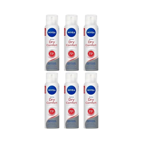 Imagem de Desodorante Aero Nivea 200Ml Fem Dry Comfort - Kit C/6Un