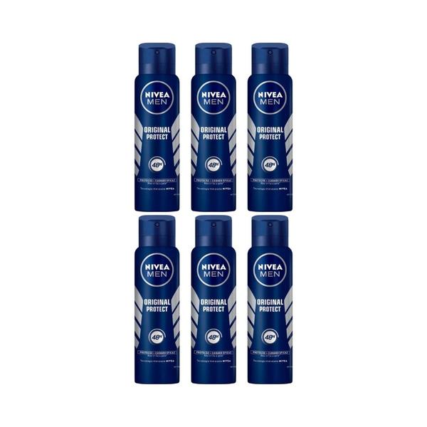 Imagem de Desodorante aero Nivea 200ml Men Original Protect -Kit 6un