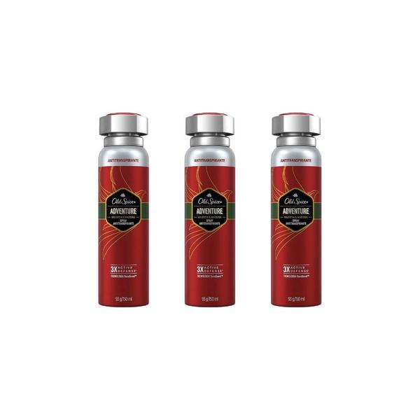 Imagem de Desodorante Aero Old Spice 150Ml Adventura-Kit C/3Un