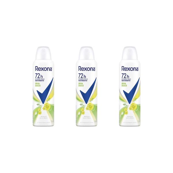 Imagem de Desodorante Aero Rexona 150ml Fem Erva Doce-Kit C/3un