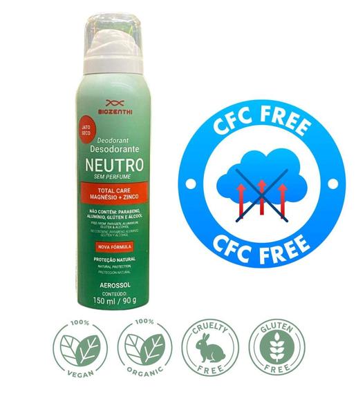 Imagem de Desodorante Aerosol Neutro 150 ml/90g -Biozenthi