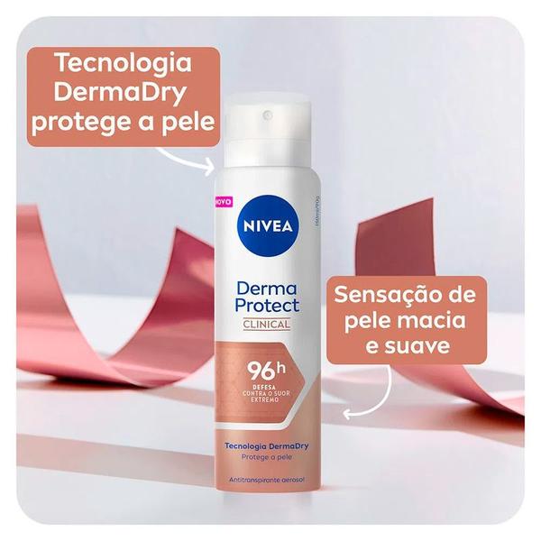 Imagem de Desodorante Aerosol Nivea Clinical Derma Protect Feminino 150ml