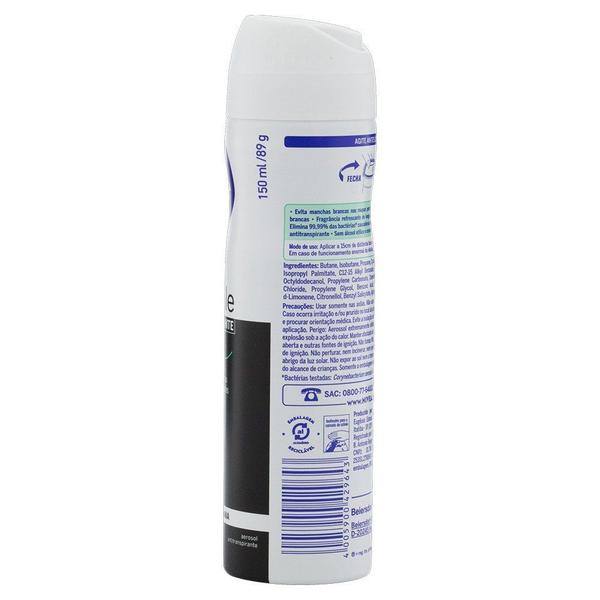 Imagem de Desodorante aerosol nivea invisible for black e white fresh erva doce 150ml