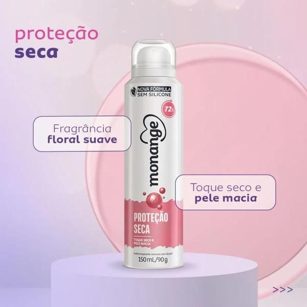 Imagem de Desodorante Aerosol Proteção Seca 150ml - Monange