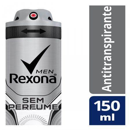 Desodorante Aerosol Rexona Men Sem Perfume 150mL Imagem de Desodorante Aerosol Rexona Men Sem Perfume 150mL