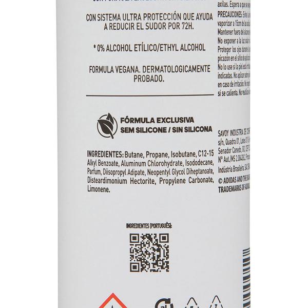 Imagem de Desodorante Aerossol Antitranspirante Adidas Feminino Control 150ml