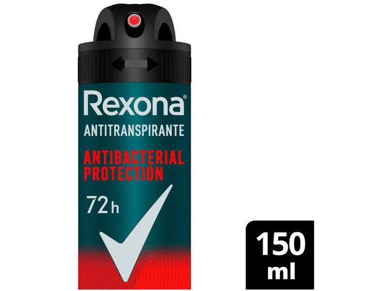 Imagem de Desodorante Aerossol Antitranspirante Rexona - Antibacterial Protection Masculino 150ml