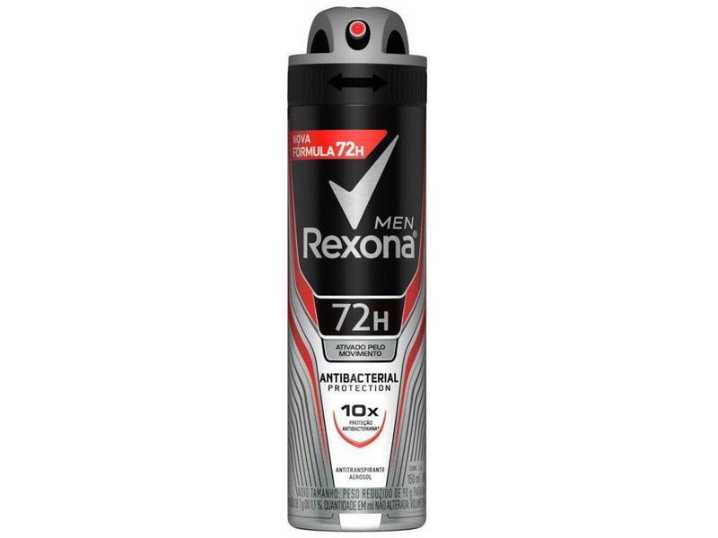 Imagem de Desodorante Aerossol Antitranspirante Rexona - Antibacterial Protection Masculino 48 Horas 150ml