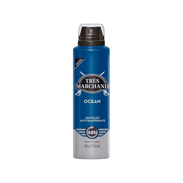 Imagem de Desodorante Aerossol Três Marchand Ocean 150ml