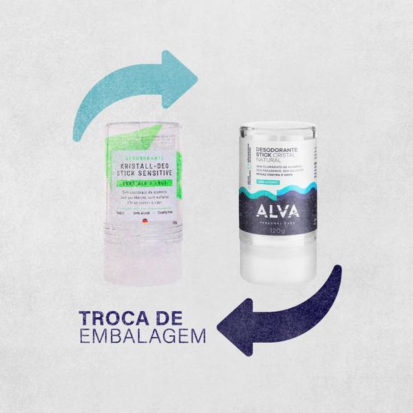 Imagem de Desodorante Alva Natural 120g Kit 2und. - Kristall Deo Stick Sensitive Vegano