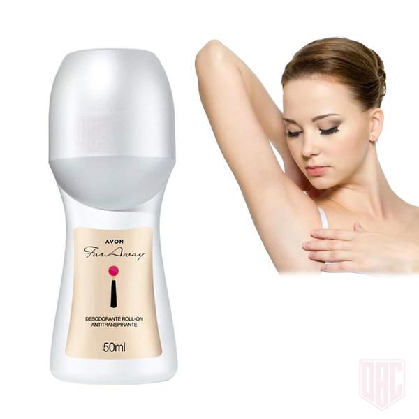 Imagem de Desodorante Anitranspirante Roll-On Far Away 50ML AVON - 48h de proteção