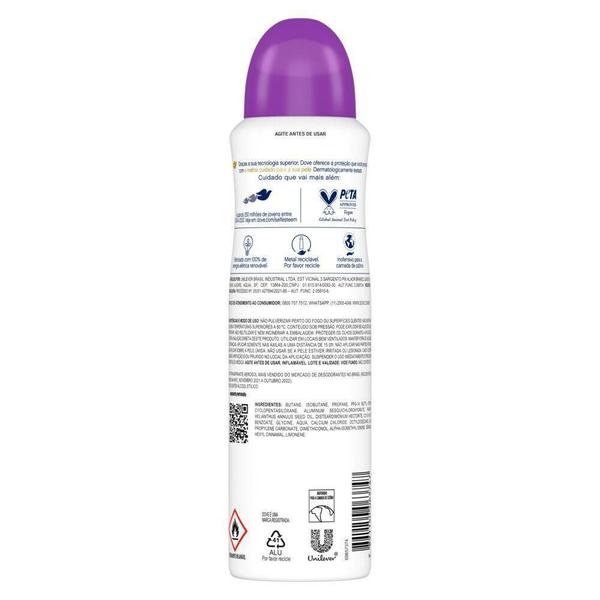 Imagem de Desodorante Antitranspirante Aerosol Dove Go Fresh Amora e Flor de Lótus 150ml