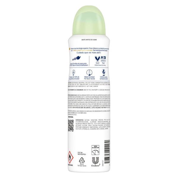 Imagem de Desodorante Antitranspirante Aerosol Dove Go Fresh Pepino e Chá Verde 150ml