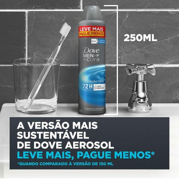 Imagem de Desodorante Antitranspirante Aerosol Dove Men+Care Proteção Total 250ml