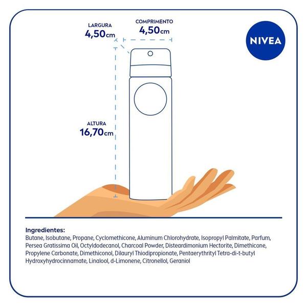 Imagem de Desodorante Antitranspirante Aerosol NIVEA MEN DEEP Original 150ml- 6 unidades