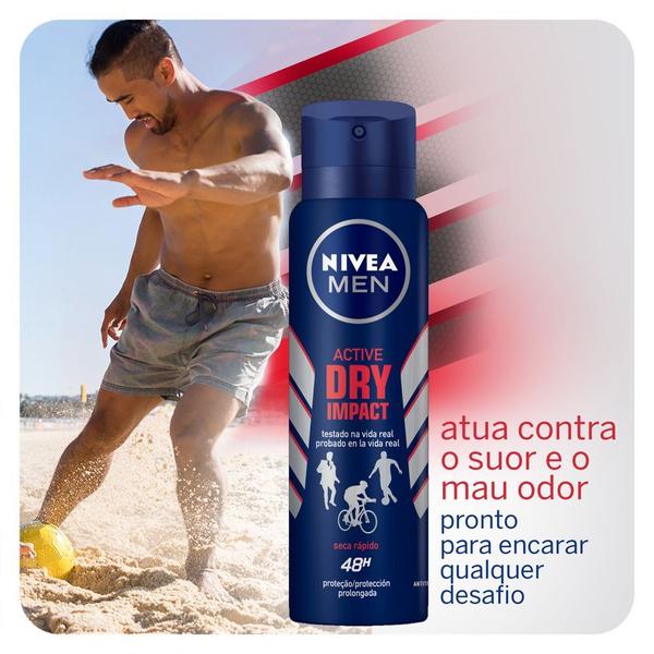 Imagem de Desodorante Antitranspirante Aerosol NIVEA Men Dry Impact 150ml- 6 unidades