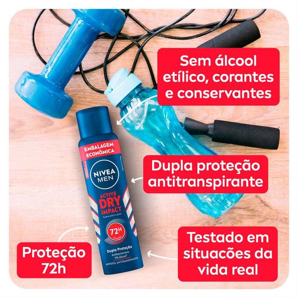 Imagem de Desodorante Antitranspirante Aerosol NIVEA MEN Dry Impact