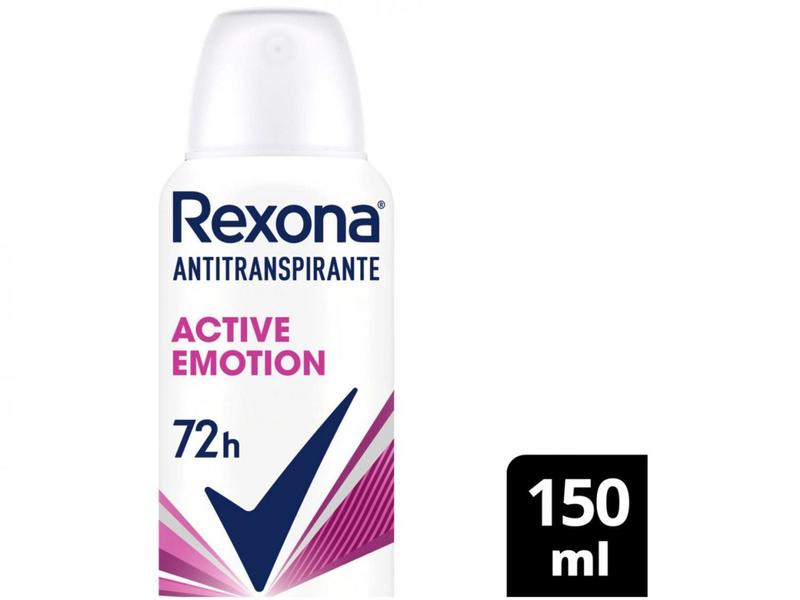 Imagem de Desodorante Antitranspirante Aerosol Rexona  - Active Emotion 72 Horas 150ml