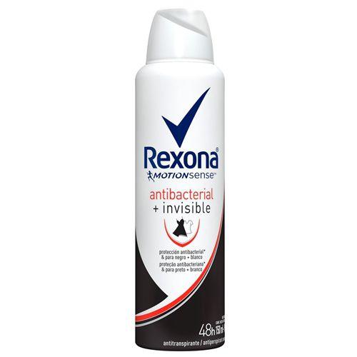 Imagem de Desodorante antitranspirante aerosol rexona antibacterial + invisible 150ml