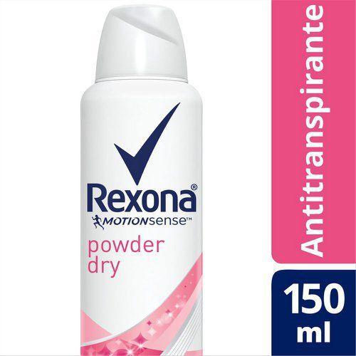 Imagem de Desodorante antitranspirante aerosol rexona powder dry feminino 150ml