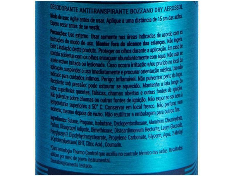 Imagem de Desodorante Antitranspirante Aerossol Bozzano - Dry Masculino 48 Horas 150ml