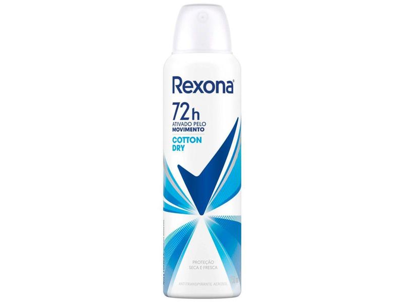 Imagem de Desodorante Antitranspirante Aerossol Feminino - Rexona Cotton Dry 72 horas 150ml