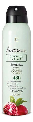 Imagem de Desodorante Antitranspirante Aerossol Intance Chá Verde e Romã 150 ML - Eudora