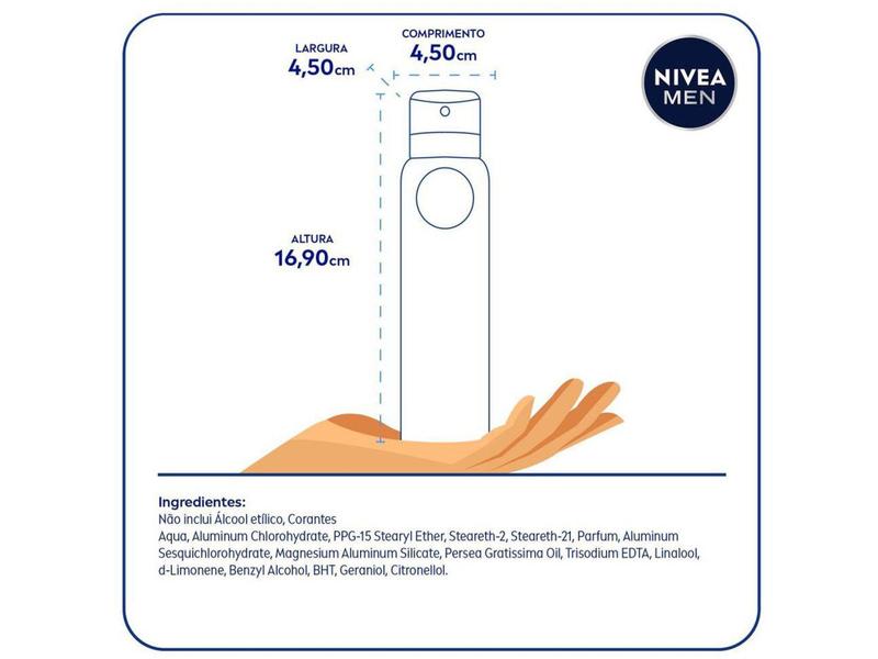 Imagem de Desodorante Antitranspirante Aerossol Nivea - Dry Impact Masculino 150ml