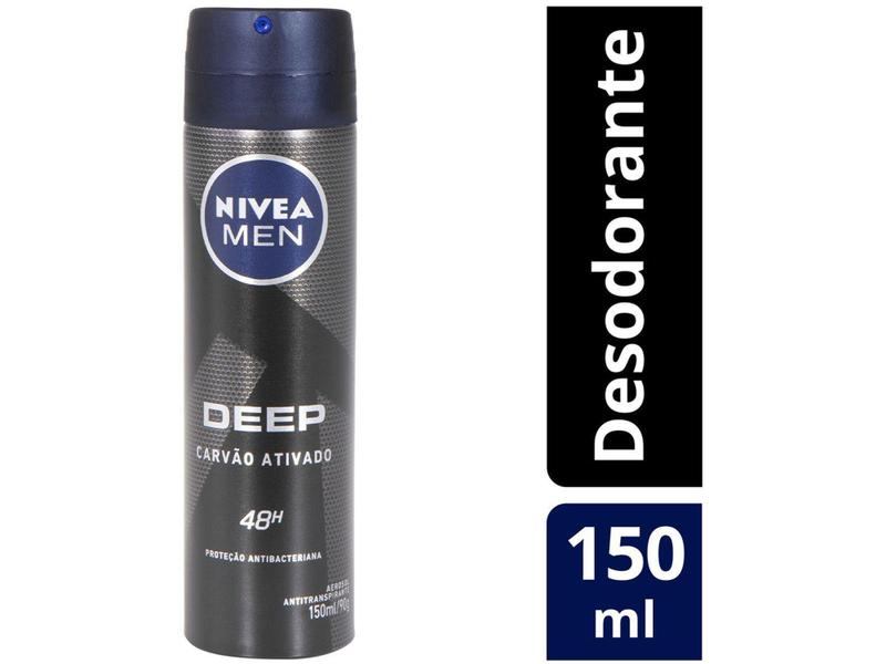 Imagem de Desodorante Antitranspirante Aerossol Nivea - Men Deep Masculino Proteção 48 Horas 150ml