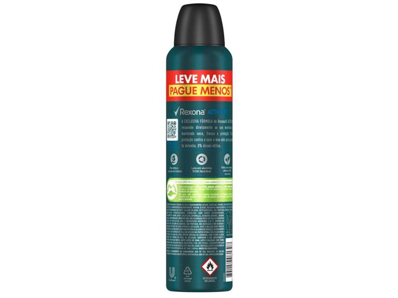 Imagem de Desodorante Antitranspirante Aerossol Rexona Men - Active Dry Masculino 72 Horas 250ml