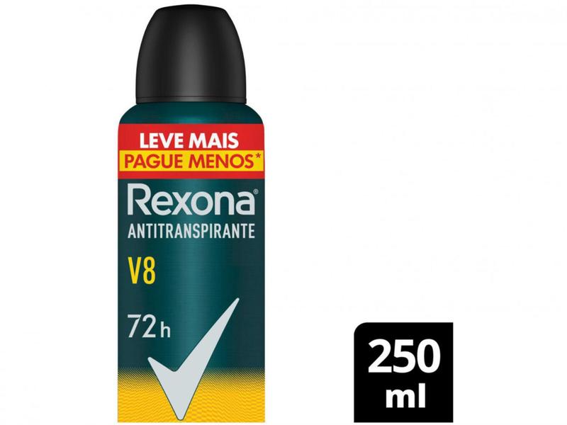 Imagem de Desodorante Antitranspirante Aerossol Rexona Men - V8 Masculino 72 Horas 250ml