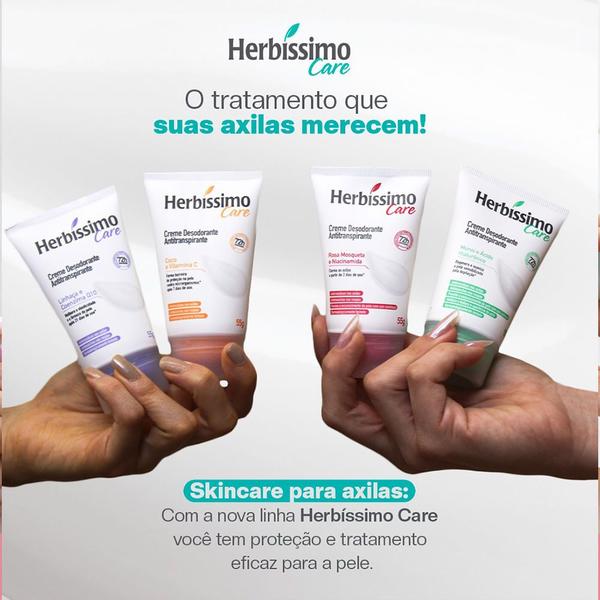 Imagem de Desodorante Antitranspirante Creme Herbíssimo Care Linhaças E Coenzima Q10 55g