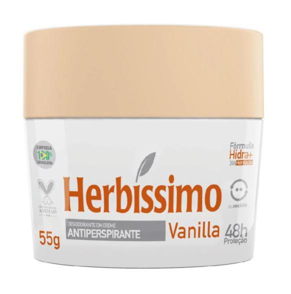 Imagem de Desodorante Antitranspirante Creme Herbissimo Vanilla 55g