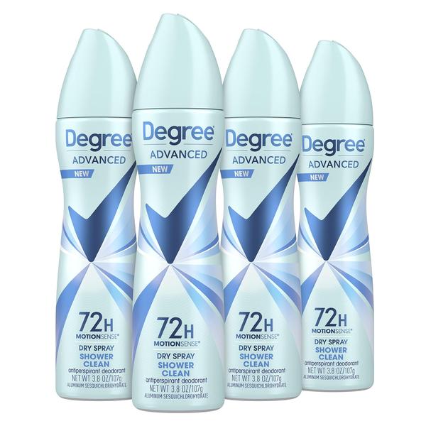 Imagem de Desodorante Antitranspirante Dry Spray Degree Advanced - Kit com 4 Unidades (110ml cada)